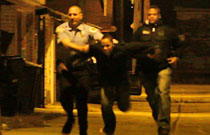 Gallery image from movie. Running from the cops.