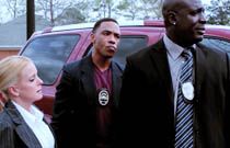The cops arrive to investigate.