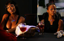 Gallery image from movie. The girls have a drink at the club.