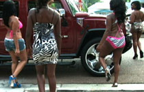 Girls in the hood flock to a hummer.