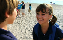 Gallery image from movie. A girl talking to a boy.